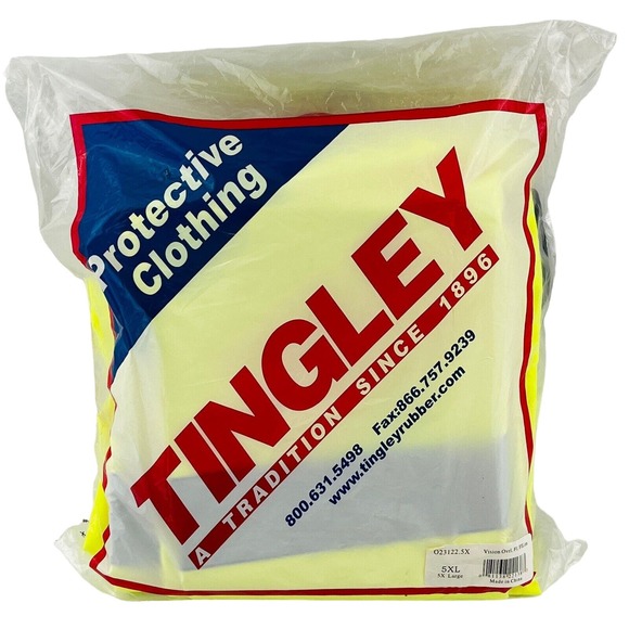 Adult 5XL Tingley Vision Overalls Class E Waterproof Windproof Reflective O23122 - Picture 1 of 7